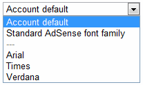 Change AdSense Default Font